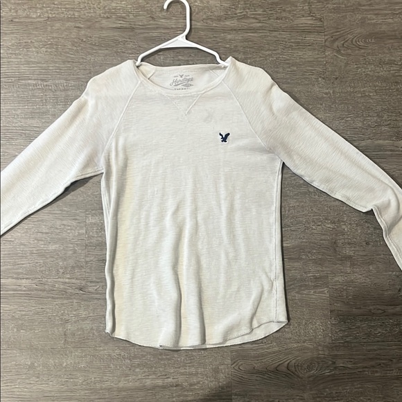 American Eagle Heritage Thermal Long Sleeve Shirt - Light Gray - Picture 2 of 2